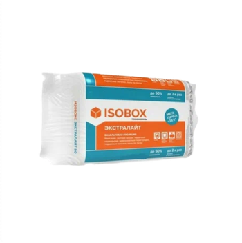 Утеплитель ISOBOX Изобокс Экстралайт 50% компрес. 800х600х100мм 8 плит 0,384м3/уп 3,84м2