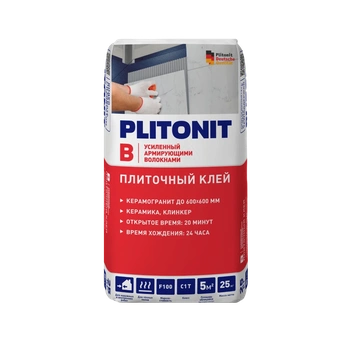 Клей для плитки и камня Плитонит Plitonit B (25 кг)