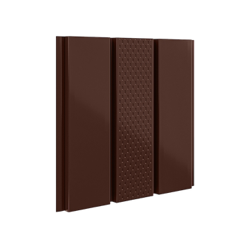 Аквасистем Софит металлический с центральной перфорацией 2,4 х 0,303 0,73м2 RAL 8017 шоколадно-коричневый