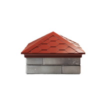 Колпак бетонный 450х450мм красный