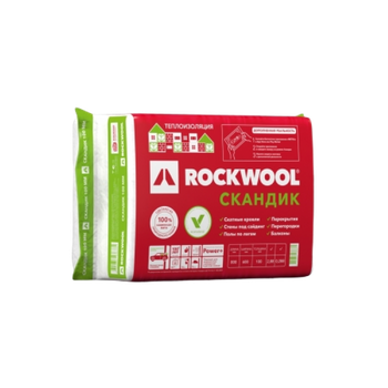 Утеплитель ROCKWOOL Роквул Лайт Баттс Скандик 0,288 м3 (800х600х100 мм  6 шт)