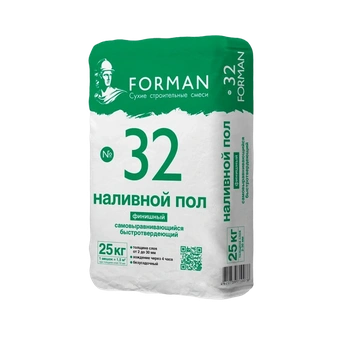 Наливной пол самонивелирующийся финиш №32 ФОРМАН 20кг