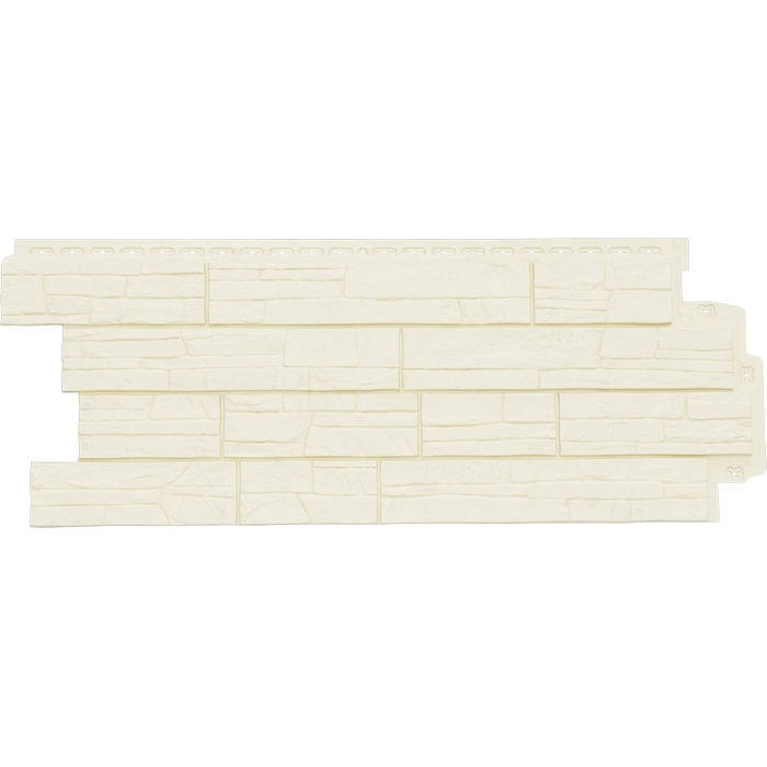 Панель фасадная Grand Line Classic Сланец 975х395 0,385м2 молочный (фото 1)