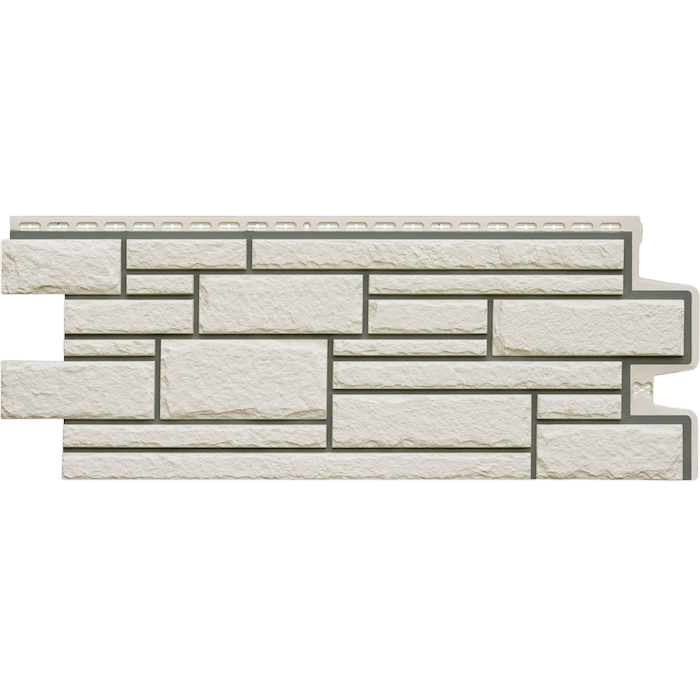 Панель фасадная Grand Line Design Камелот 994х392 0,389м2 молочный (фото 1)