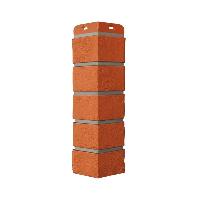 Угол фасадной панели наружный Design Состаренный кирпич терракотовый (фото 1)
